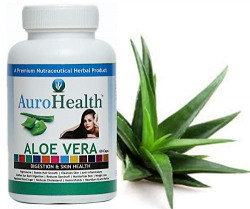 AuroHealth Aloe Vera Digestion And Skin Health Natural Herbal Product - 60 Capsules