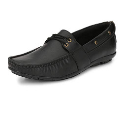 Jolly Men's Black Synthetic Lace up Loafer Shoe 8 UK