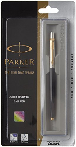 Parker Jotter 9000023185 Standard Ball Pen Gold Trim (Black)