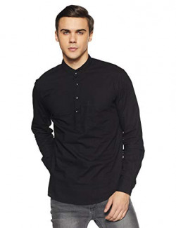 Diverse Men's Solid Slim Fit Casual Shirt (DCMCF03SC08L03-248C_Black_S)