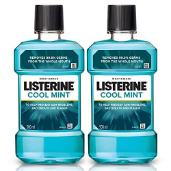 Listerine Cool Mint Mouthwash 500ml (Pack of 2)