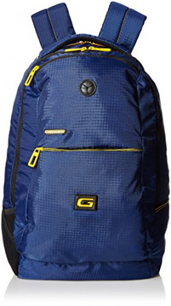 Gear 30 ltr Casual Backpack (BKP0SPAC40512, Navy Blue and Yellow)