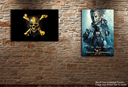 Tamatina Set of 2 Hollywood Movie Poster - Pirates of The Caribbean - Pirates of The Caribbean - Dead Men Tell No Tales - HD Posters for Room