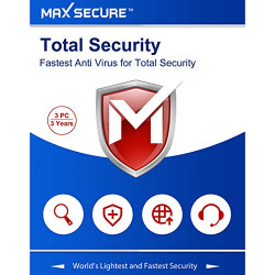 Max Secure Software Total Security Version 6-3 PCs, 3 Years (Email Delivery in 2 Hours - No CD) [License,Registration_Code]
