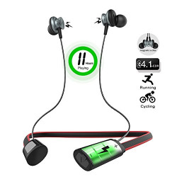 jogger Magnetic Foldable Wireless Bluetooth Jogger Earphone with 3D Stereo Noice Cancel and Microphone(Multicolour)