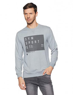 Amazon Brand - Symbol Men's Sweatshirt (AW18MNSSW09B_Lt Grey Mel_XXL)