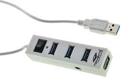 PremiumAV MST-752-N 4-Port USB Hub (White)