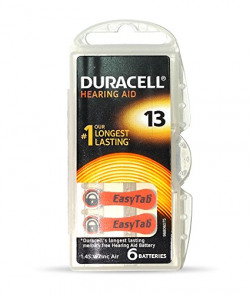 Duracell Easytab Hearing Aid Batteries Size 13 - 6 Pieces