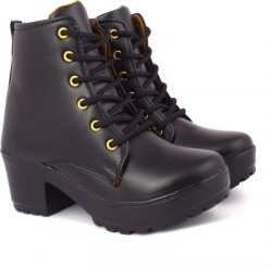 Krafter women plan boots Boots For Women(Black)
