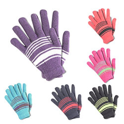 Krystle Boy's and Girl's Gloves - Pack of 6 - KRY-BOY-MULTI-GLOVESPO6- 4-5_Assorted