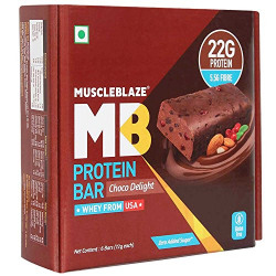 MuscleBlaze Protein Bar (22g Protein)-Chocolate Delight (Pack of 6)