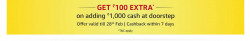 Amazon Cashload Offer : Load Rs.1000 Get Rs.100 Extra