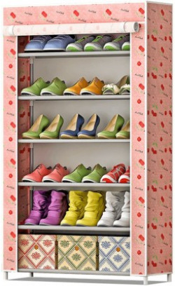 FurnCentral Fabric Shoe Stand(6 Shelves)