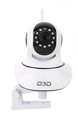 D3D Wireless HD IP WiFi CCTV Indoor Security Camera (Support Upto 128 GB SD Card) (White Color) Model:D8810