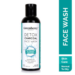 Greenberry Organics Detox Charcoal Face Wash, 100ml 
