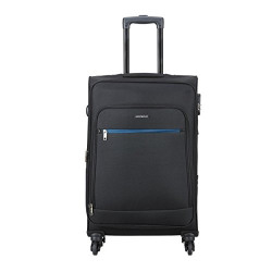 Aristocrat Nile Polyester 66 cms Black Suitcase (STNILW66BLK)