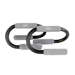 Fitkit FK97790 S-Shape Push Up Bar Pair, Adult (Grey Black) 