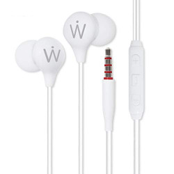 Wissenschaft JP75 Basic in-Ear Wired Earphones with Mic, Google Assistant/Apple Siri Trigger (Urchin White)