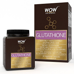 Wow 500 Mg Glutathione with Milk Thistle Extract - 30 Vegetarian Capsules