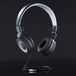 PTron PTron Mamba Over The Ear Stereo Headphones with Mic (Black/Silver)