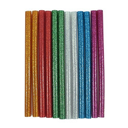 billionBAG Hot Melt Multi Purpose Glitter Glue Stick (Pack of 10, Multicolour)