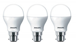 Philips Base B22 9-Watt LED Bulb (Pack of 3, Cool Day Light)
