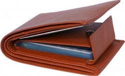 Men Casual, Trendy Tan Artificial Leather Wallet  (11 Card Slots)