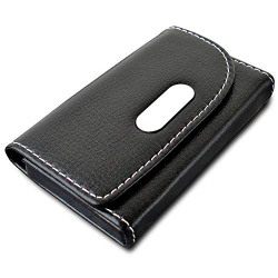 SEPAL Pocket Size Leather Credit Debit ATM Card Holder Wallet Black