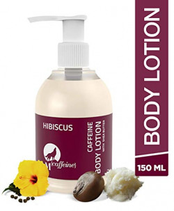 MCaffeine Hibiscus Caffeine Body Lotion, 150 ml with Shea Butter - Paraben Free