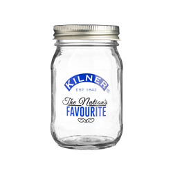 Kilner Nation's Fav Glass Preserve Jar with Lid, 400ml, 1-Piece, Clear