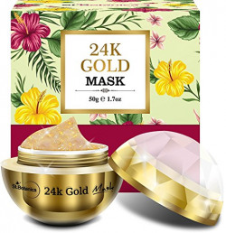 StBotanica 24K Gold Face Mask (Vitamin C, Retinol, Hyaluronic acid) Skin Brightening, Firming, Anti Aging Mask - 50gm