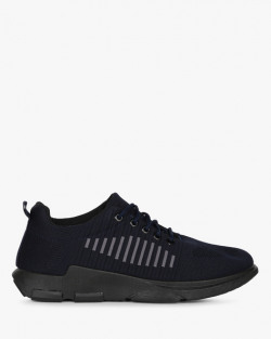 AJIO Low-Top Knitted Lace-Up Sneakers 60%OFF