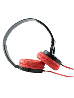 SoundMAGIC Unisex Black & Red Headphones with Mic