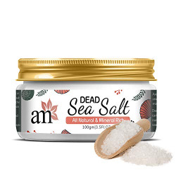 AromaMusk 100% Natural and Mineral Rich Dead Sea Salt For Deep Cleaning & Skin Exfoliation, 100Gm