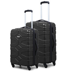 Novex Small Large Black Trolley Luggage Suitcase Set