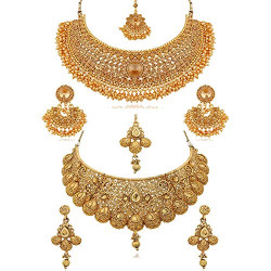 Apara Gold Plated LCT Necklace Earring Set Combo Jewellery for Women