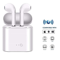 Meya Happy Dual Use Wireless Earphones Handsfree with Mic | Works for Apple iPhone, Samsung, Xiaomi, Oppo, Vivo,Motorola Mobile Phones and Tablets | Comes with Built-in Charger Dock