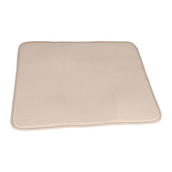 Primeway Checkered Extremely Absorbent Microfiber Dish Drying Mat, 240 Gsm, 40X45Cm, Cream
