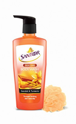 Santoor Skin Care Body Wash 250ml and Loofah Free