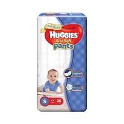 Huggies Ultra Soft Small Size Premium Diapers Pants for Boys (36 Counts)