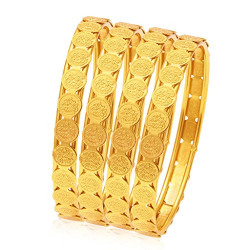 Sukkhi Wedding Jewellery Bangle for Women (Golden) (32083BGLDPP400_2.6)