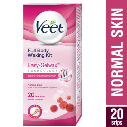  Veet Full Body Waxing Kit for Normal Skin, 20 strips