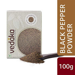 Amazon Brand - Vedaka Black Pepper (Kali Mirch) Powder, 100g