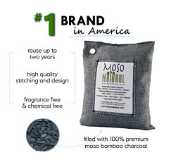 Moso Natural Air Purifying Bag 500G Charcoal Color Naturally Removes Odors, Allergens And Harmful Pollutants