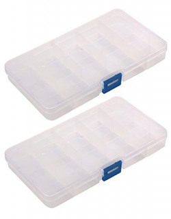 Miamour The 15 Element 2 Piece Plastic Lattice Box, White