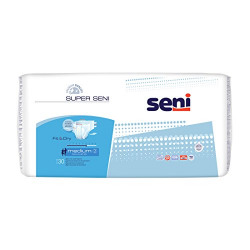 Super Seni Breathable Adult Diapers - 30 Pieces (Medium)