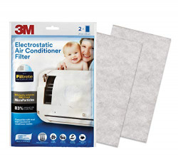 3M Anti Pollution Filter for converting AC into air Purifier (White, 2 Pieces)