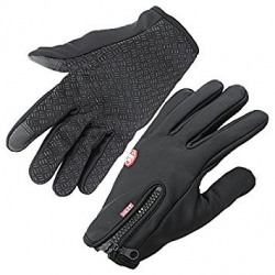 Handcuffs Fashion Warm Cycling Gloves (Standard, Black)