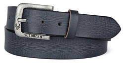 WildHorn Casual 100% Genuine Leather Belt for Men (BLUE, 42)