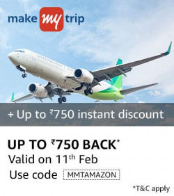 Domestic flight booking - up to ₹750 cash back only for today
